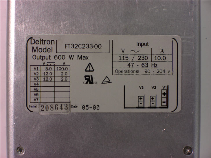 47547001 Power Supply, Deltron FT32C233-00 