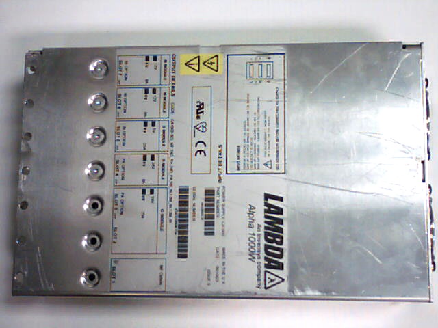 H10483 Power Supply, Lambda Alpha 1000, CA1000, 12V 8A; 12V 8A; 5V 25A; 24V 8A; 24V 25A 